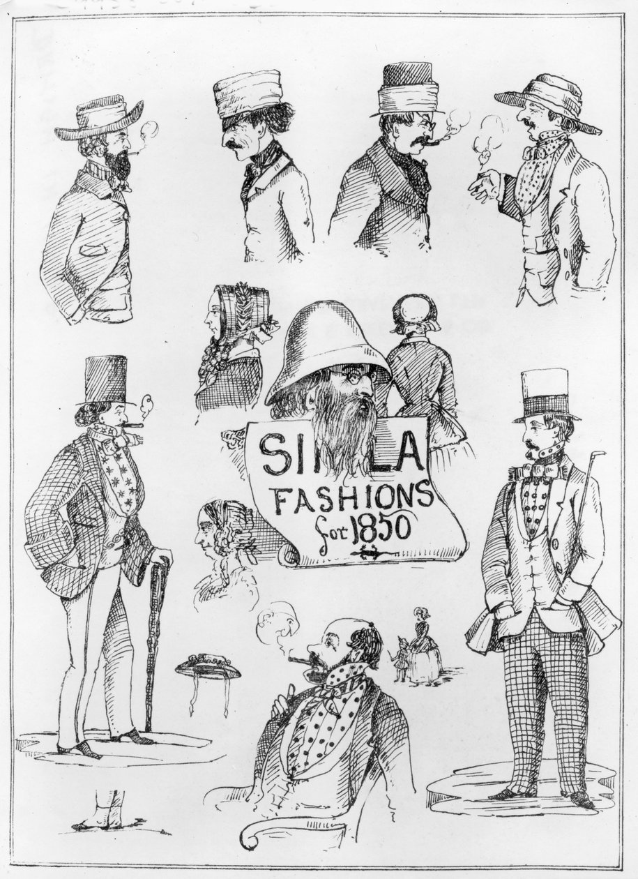 Simla Fashions pro rok 1850 od English School