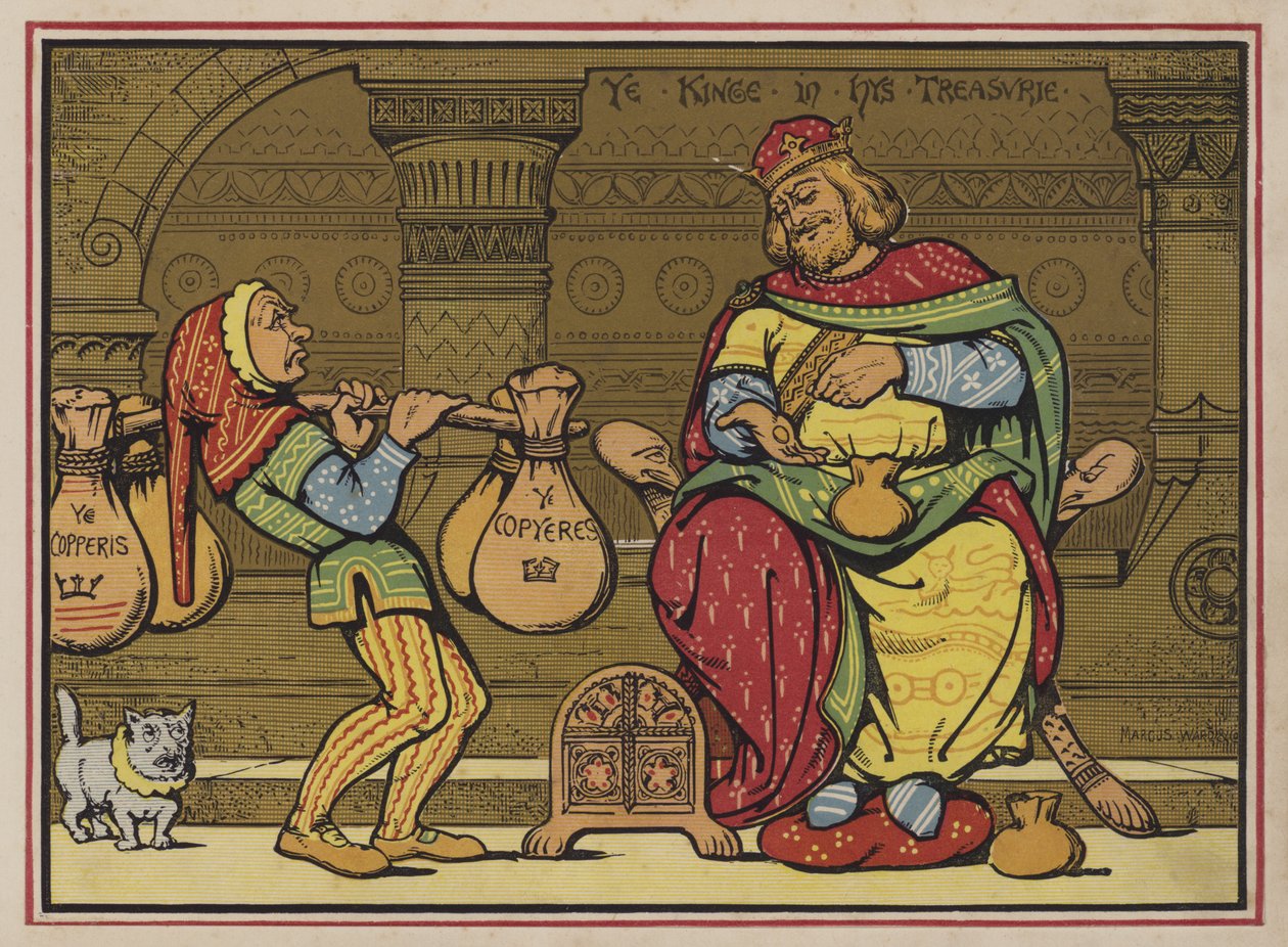 Sing A Song Of Sixpence (barevná litografie) od English School