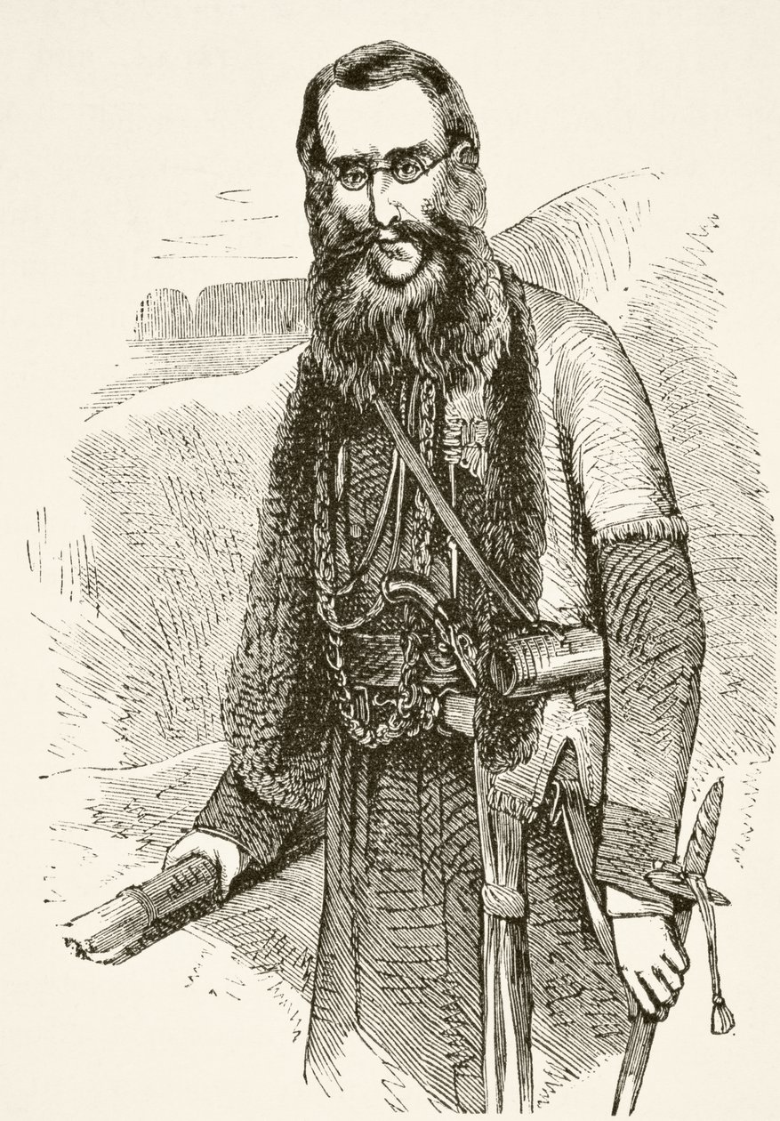Sir Charles Napier, z knihy "The National and Domestic History of England" od Williama Hickmana Smithe Aubreyho (1858-1916) vydané v Londýně kolem roku 1890. od English School
