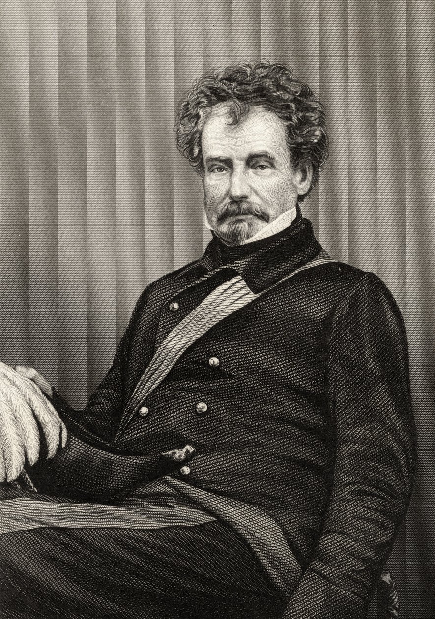 Sir Colin Campbell, z „Historie indické vzpoury“, vydané v roce 1858 od English School