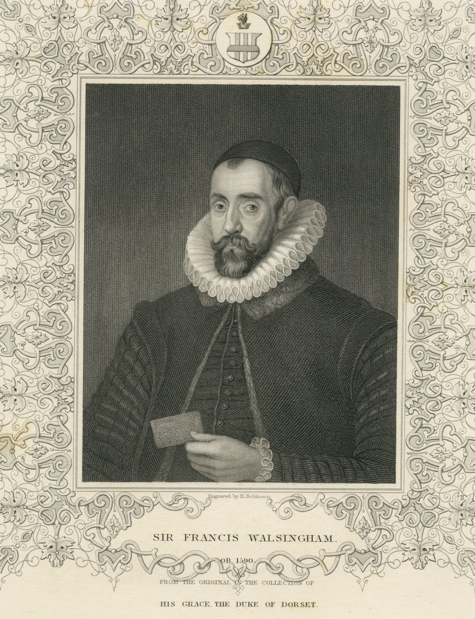 Sir Francis Walsingham (rytina) od English School