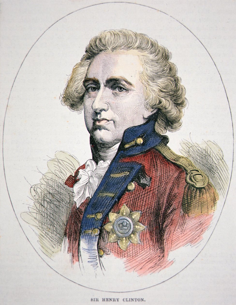 Sir Henry Clinton (barevné lito) od English School