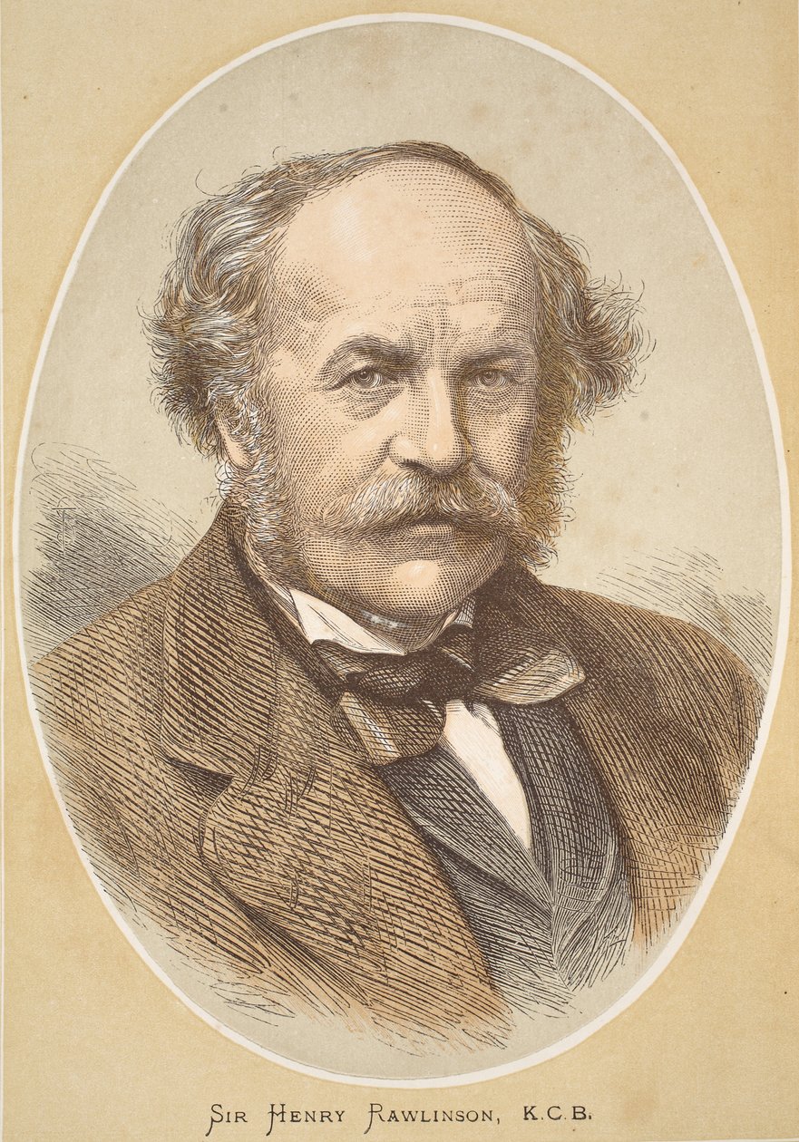 Sir Henry Rawlinson, ilustrace z Obrazového vydání života a objevů Davida Livingstona od J. Ewinga Richieho, pub. od A. Fullarton & Co., 1876 od English School