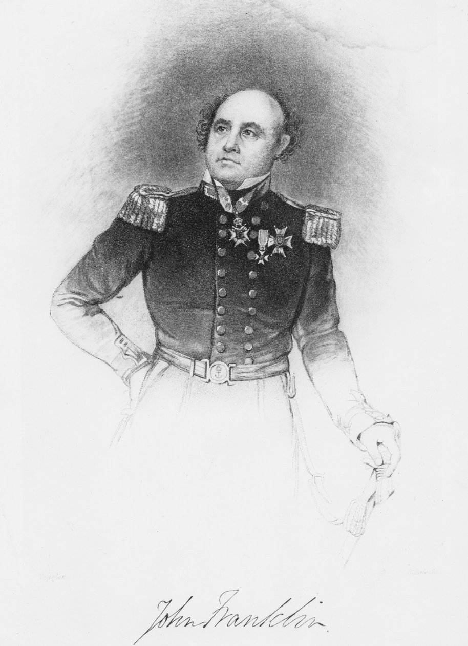 Sir John Franklin (rytina) od English School
