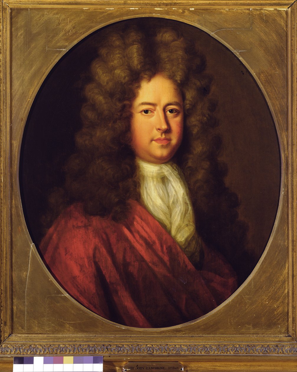 Sir John Gascoigne, 5. baronet (1661-1728) (olej na plátně) od English School