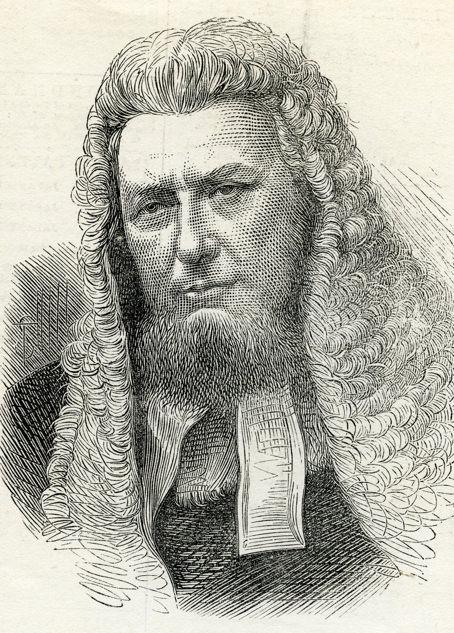 Sir Richard Paul Amphlett (1809-83) z Ilustrovaných londýnských zpráv 7. února 1874 od English School