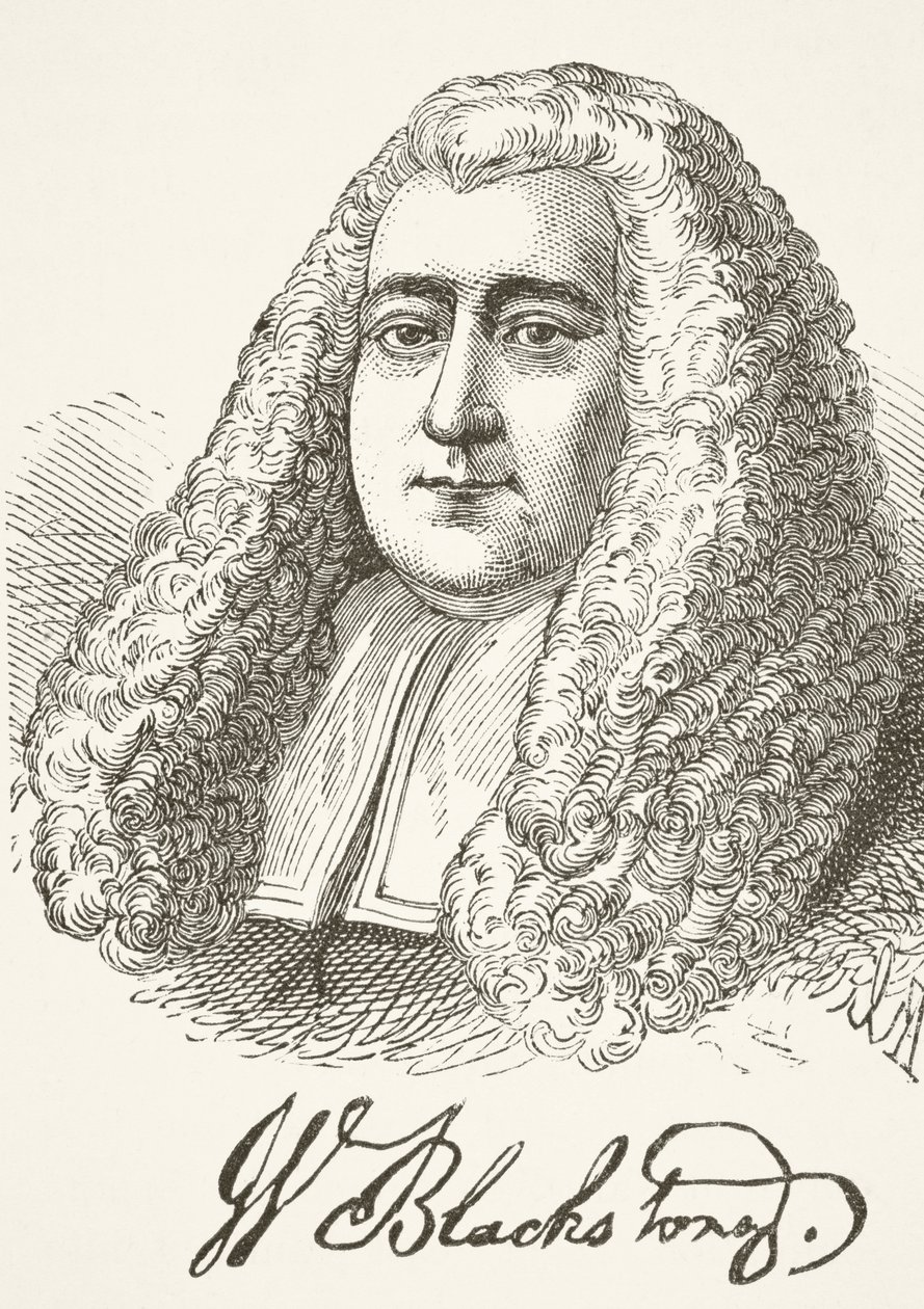 Sir William Blackstone, z „Národní a domácí historie Anglie“ od Williama Hickmana Smith Aubrey (1858-1916), vydaný v Londýně, kolem roku 1890 od English School