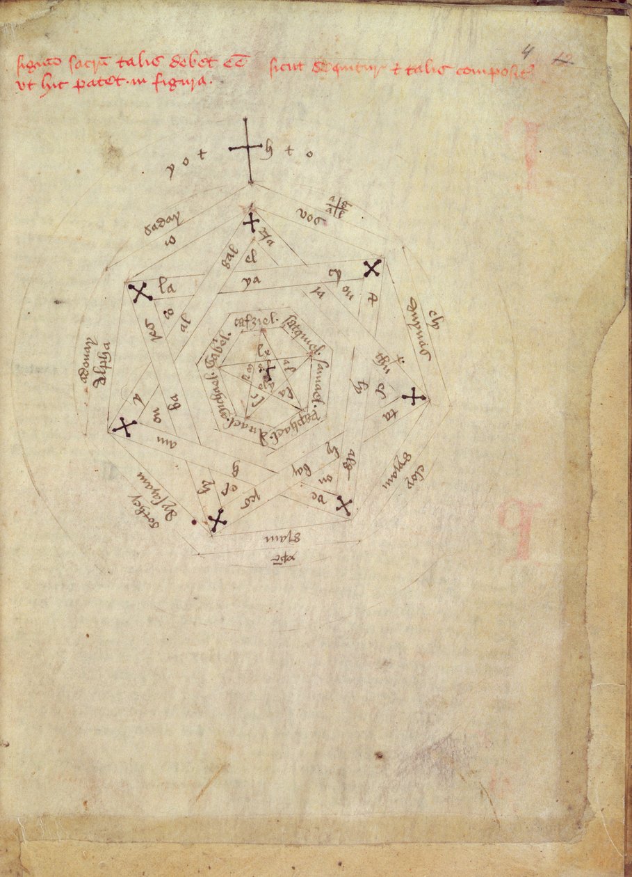 Sloane Ms 313 fol. 4 Pečeť Boží (vellum) od English School