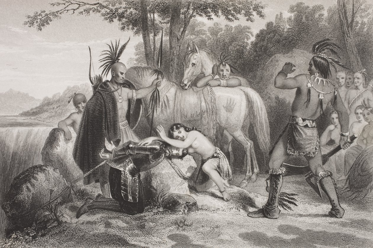 Smith zachráněn Pocahontas, z 