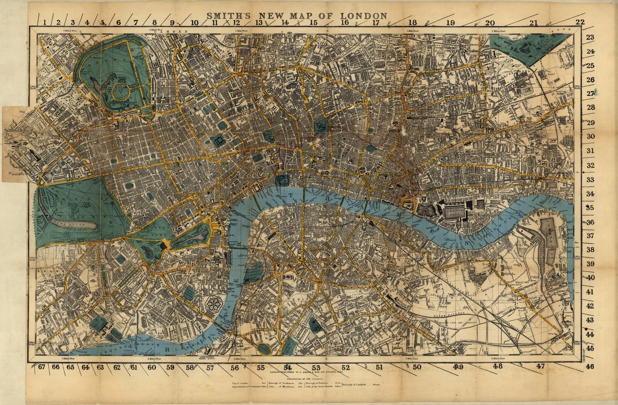 Smithova nová mapa Londýna od English School
