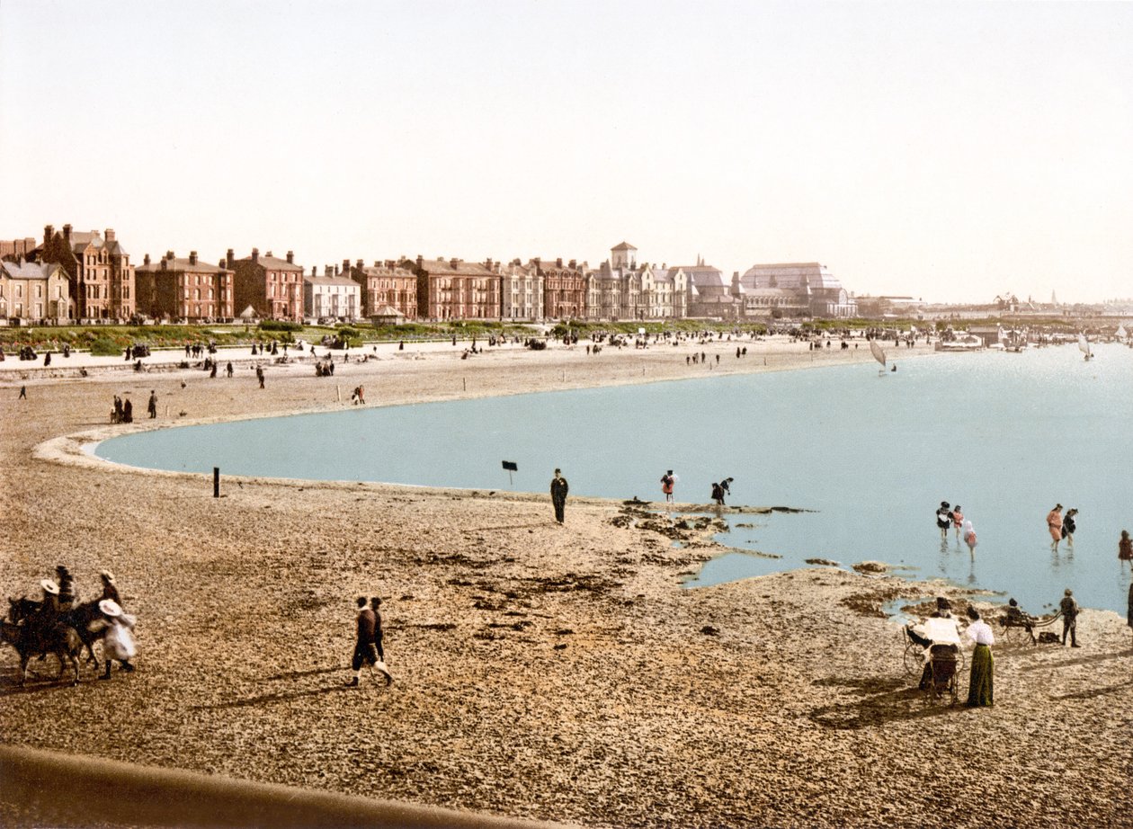 Southport z mola (ručně kolorovaná fotografie) od English School