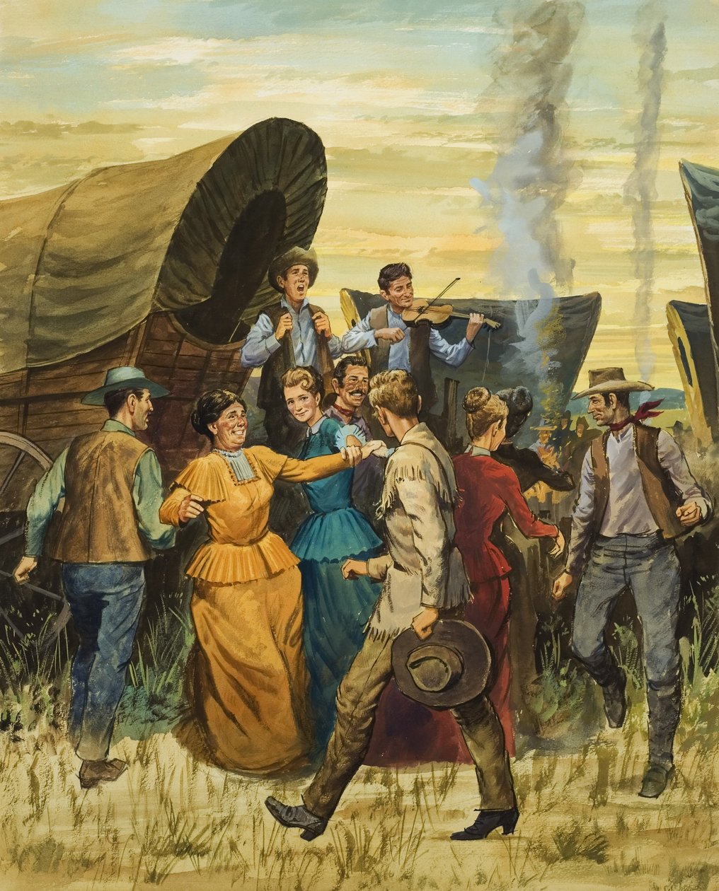 Square Dance (kvaš na papíře) od English School