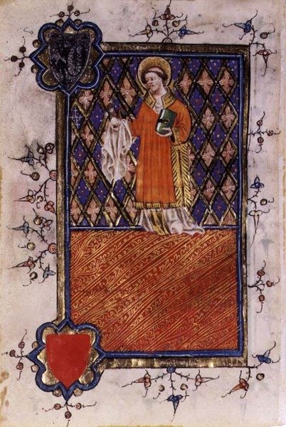 Sv. Barnabáš, z knihy hodin, cca 1400-40 (vellum) od English School