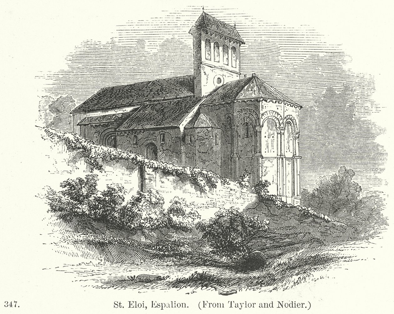 Svatý Eloi, Espalion (rytina) od English School