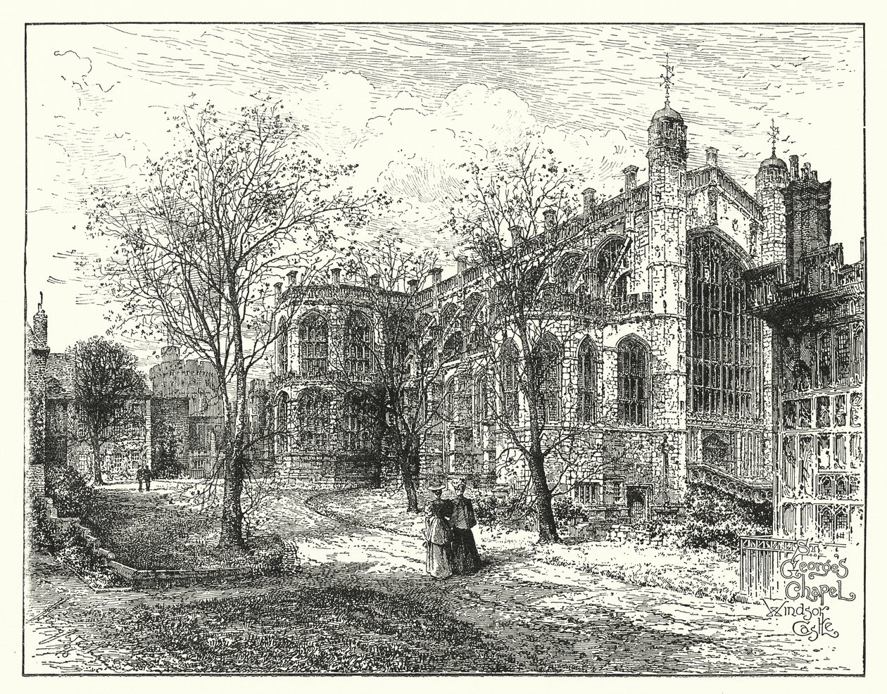 Kaple svatého Jiří, Windsor (rytina) od English School