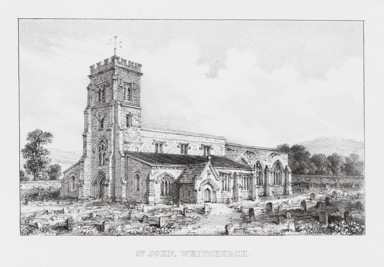 St John, Whitchurch (rytina) od English School