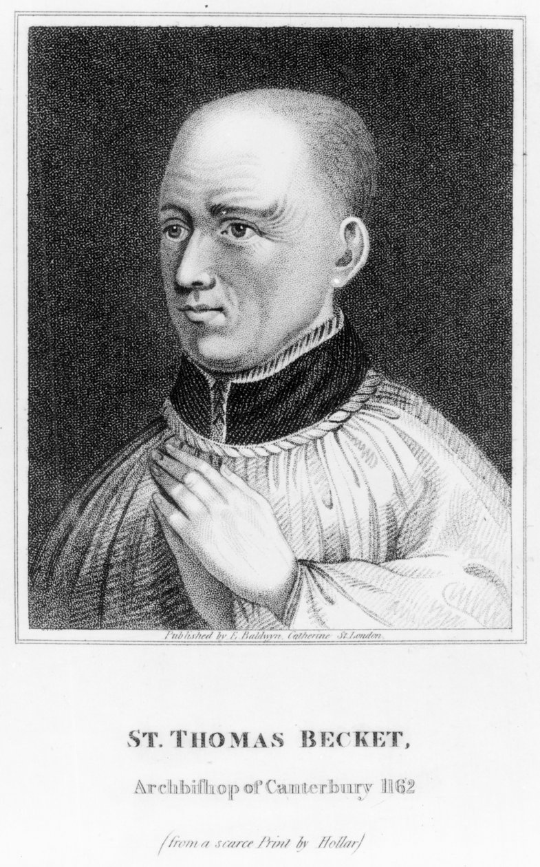 Svatý Tomáš Becket, podle tisku od Hollara od English School
