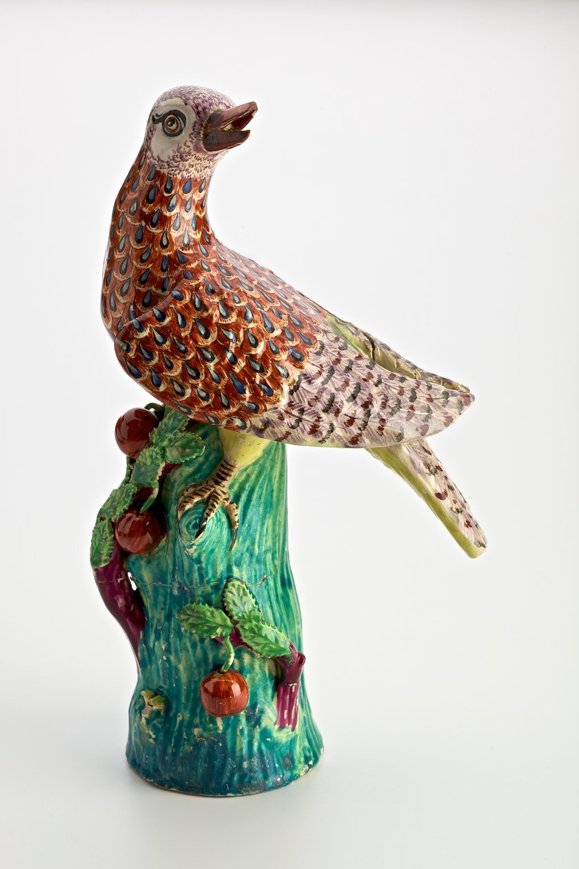 Stafordšírská figurka ptáka, cca 1750-1850 (kamenina) od English School