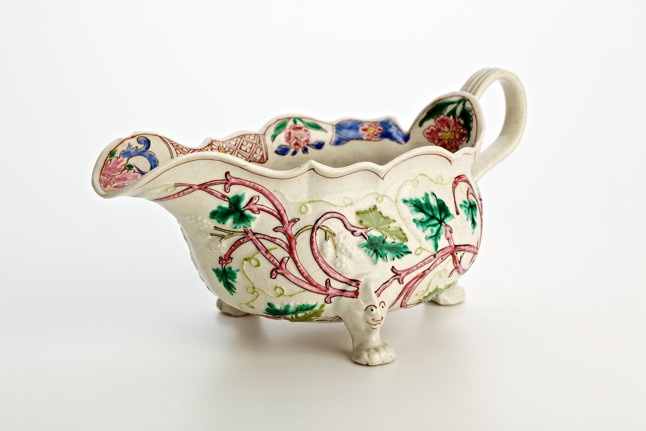 Staffordshire omáčka loď, cca 1760 (hliněné nádobí) od English School