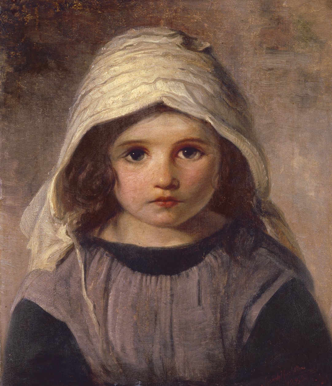Studie dívky v čepici, 1890 od English School