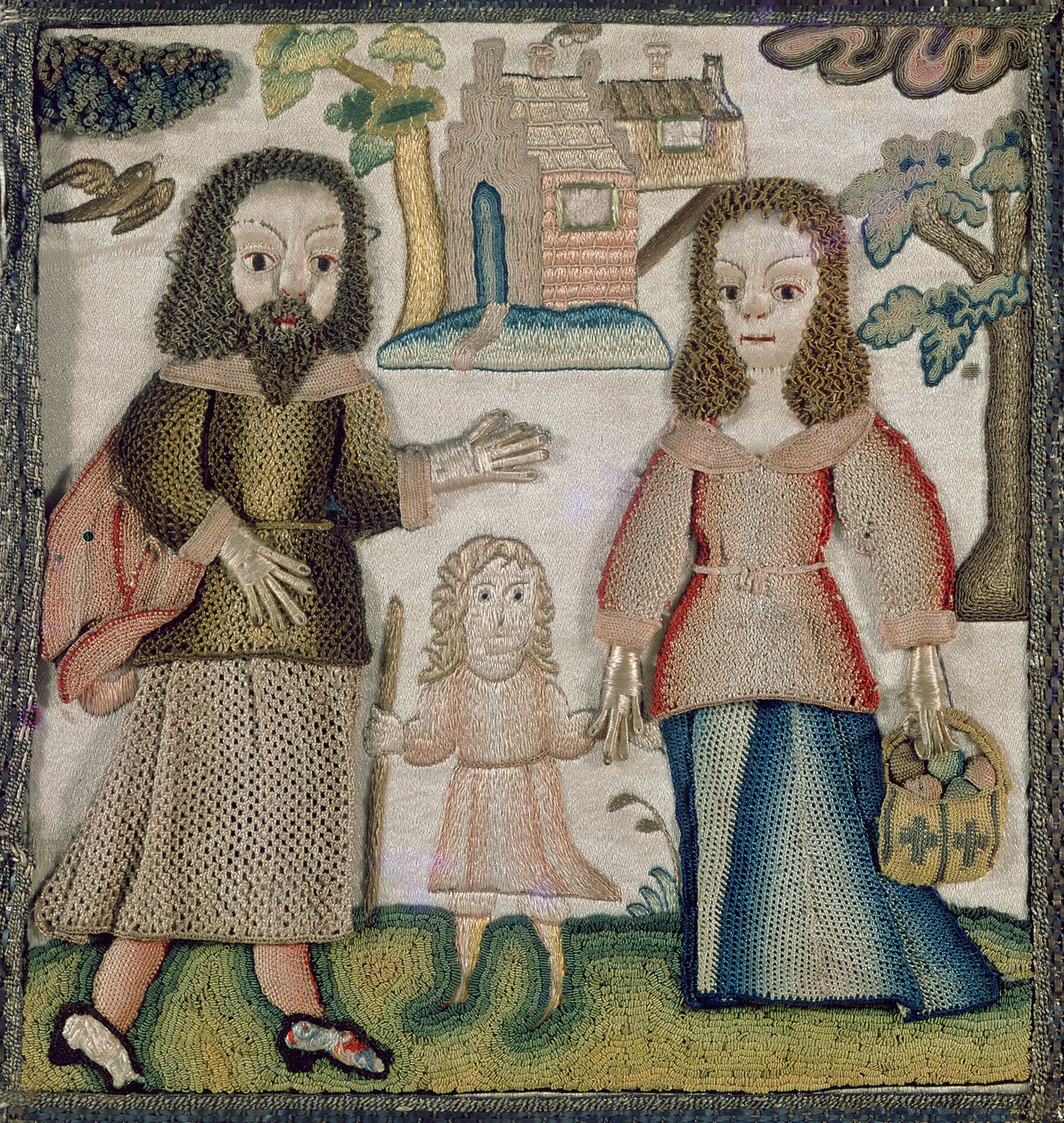 Rakev Stumpwork, anglicky, kolem 1660 od English School