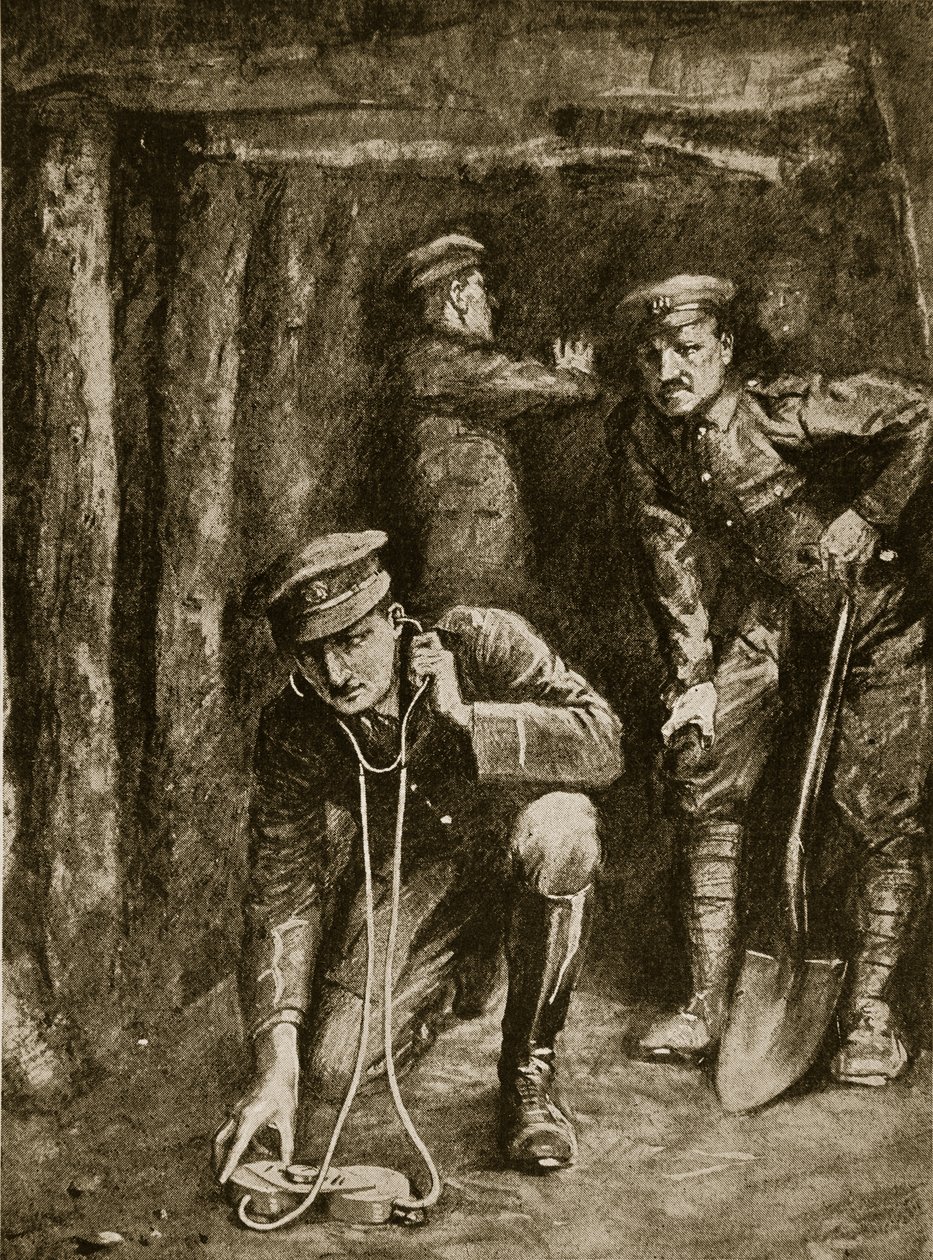 Napjatý okamžik v zákopových operacích, 1914-19 od English School