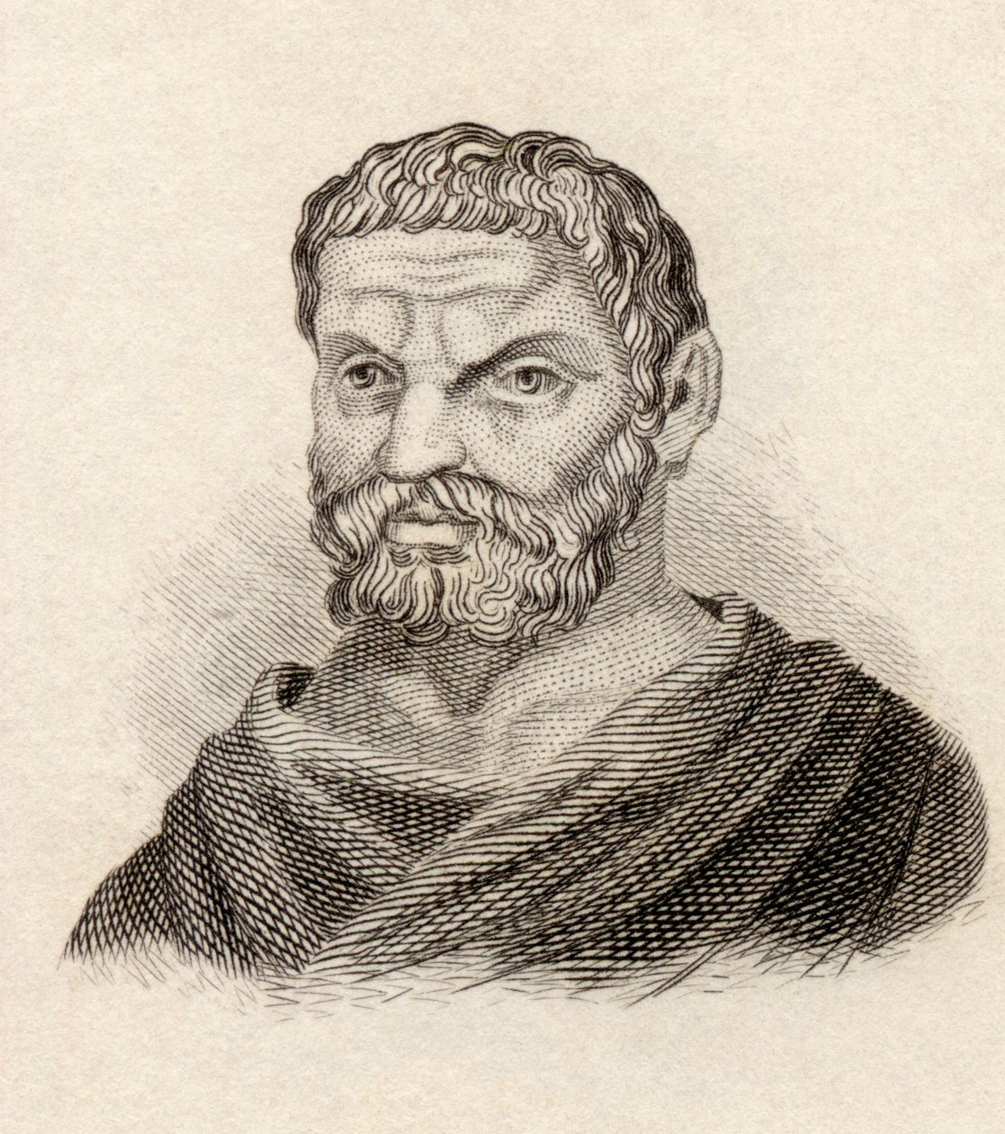 Thales of Miletus, z „Crabbes Historical Dictionary“, vydaného v roce 1825 od English School