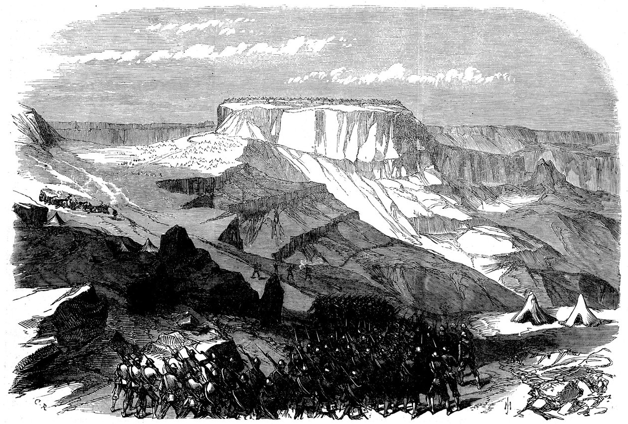 33. noha postupující na Magdalu, z britské expedice do Habeše, 1868 od English School