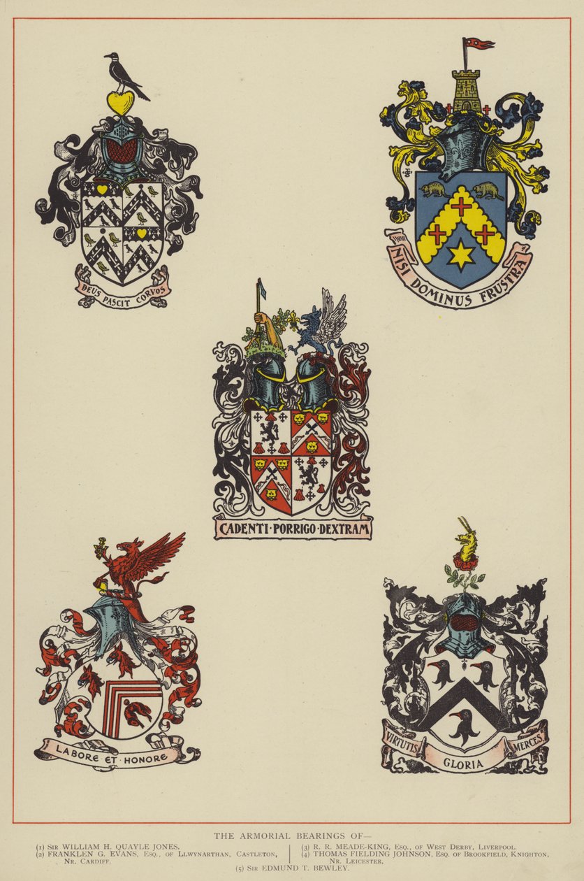 Erbovní ložiska (barevná litografie) od English School