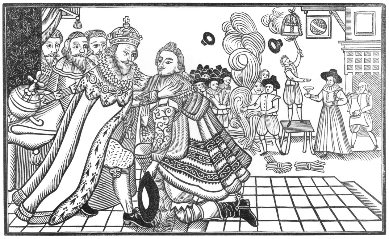 Příjezd Jeho Veličenstva Karla (1600-49) prince z Walesu na španělský dvůr, 1623 od English School