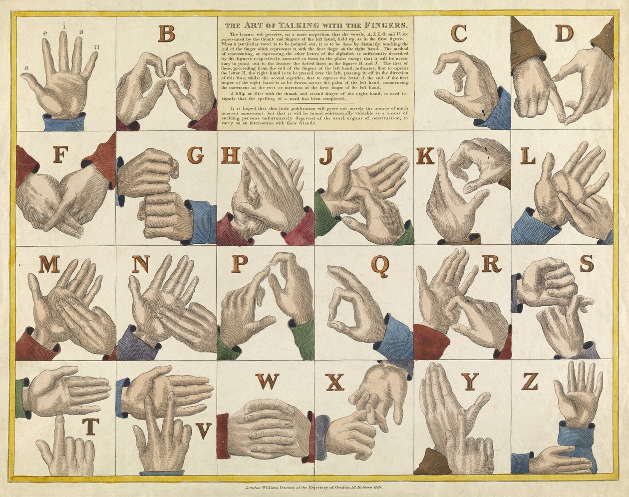 Umění mluvit prsty, hospoda. C. 1825 od English School