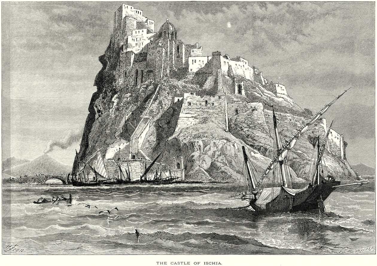 Hrad Ischia (rytina) od English School