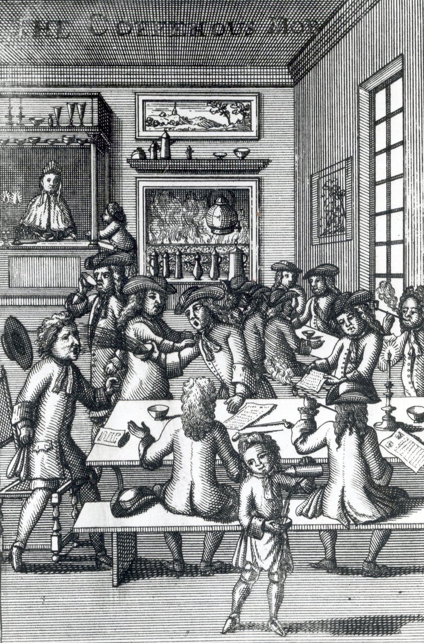 The Coffeehouse Mob, Edward Ward, převzato z Vulgus Britannicus, 1710 od English School