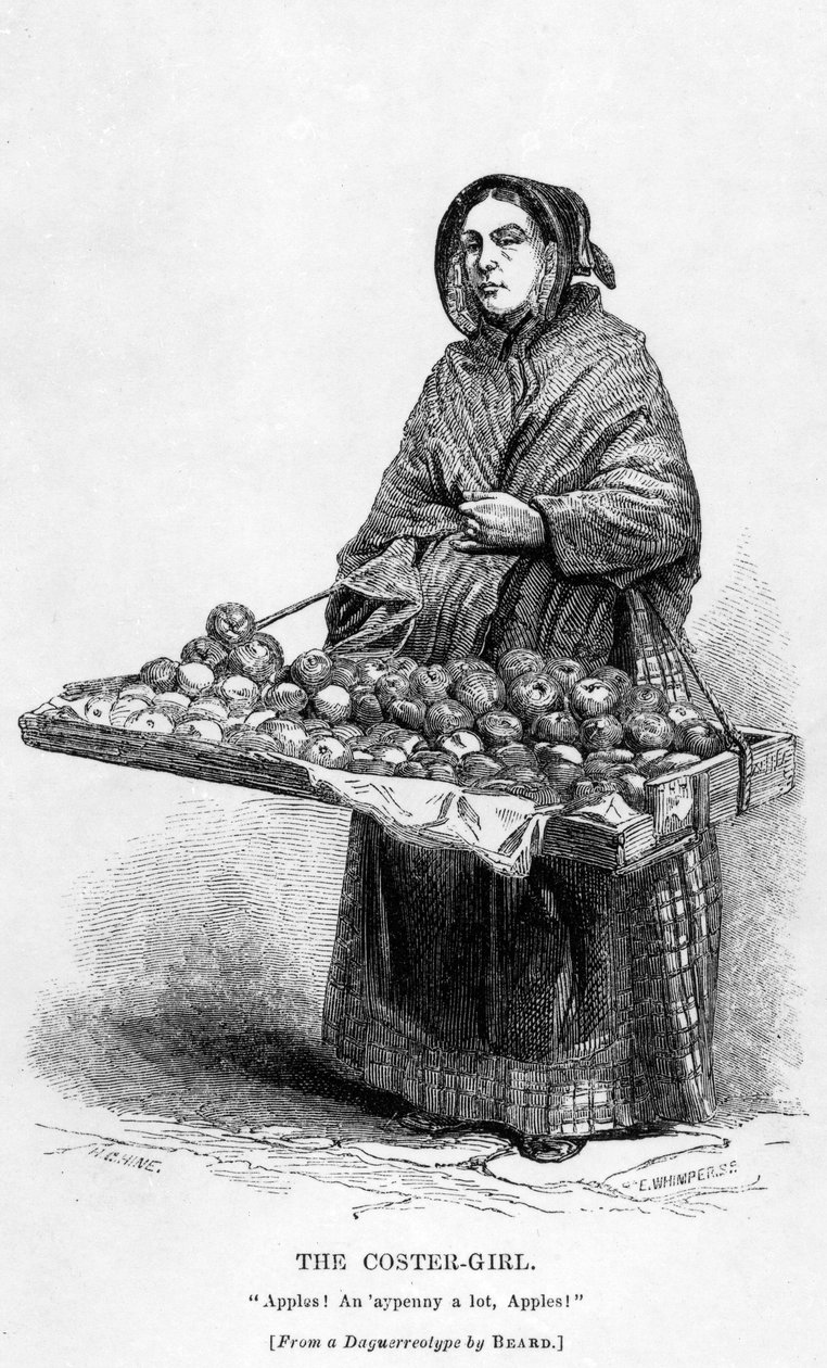 The Coster-Girl, kolem roku 1840 od English School