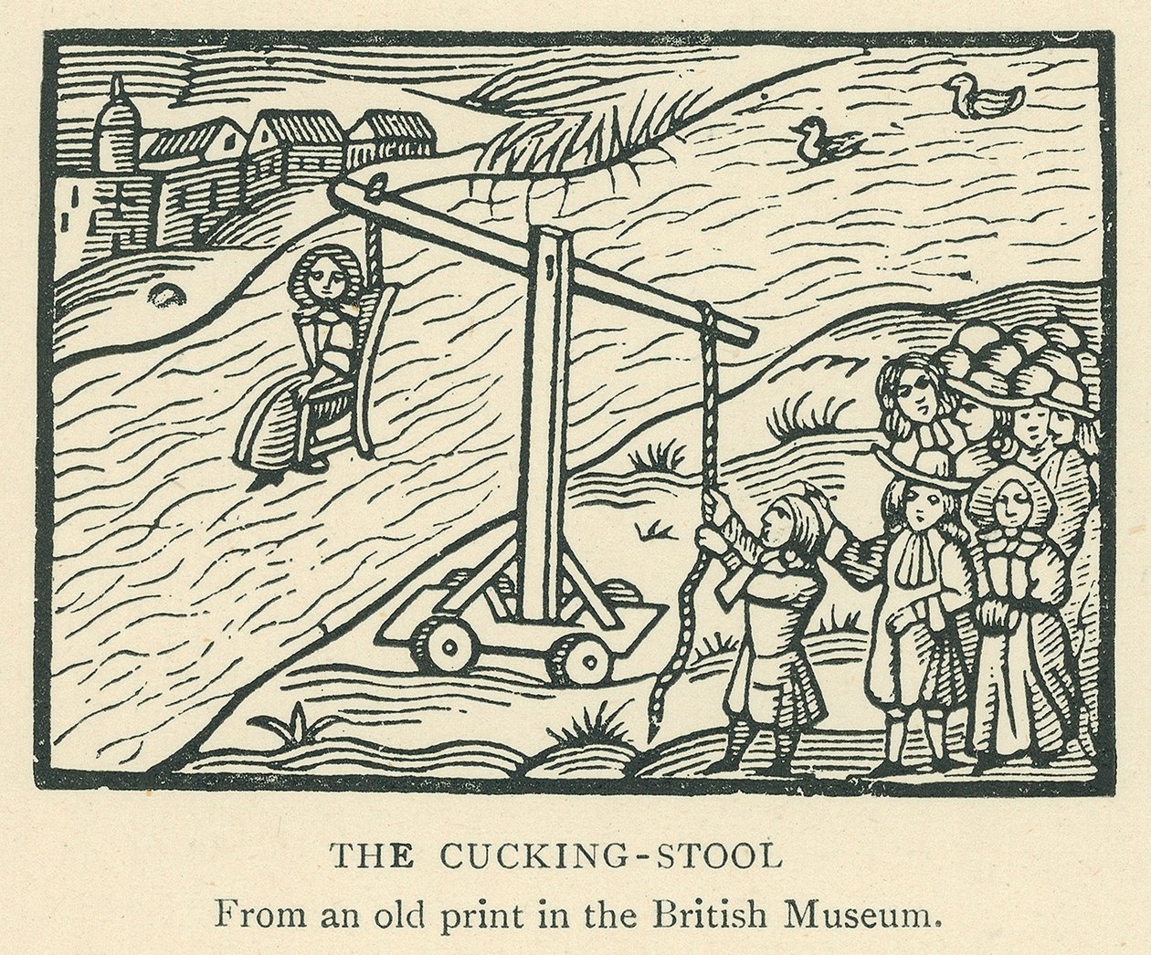 The Cucking-Stool (litografie) od English School