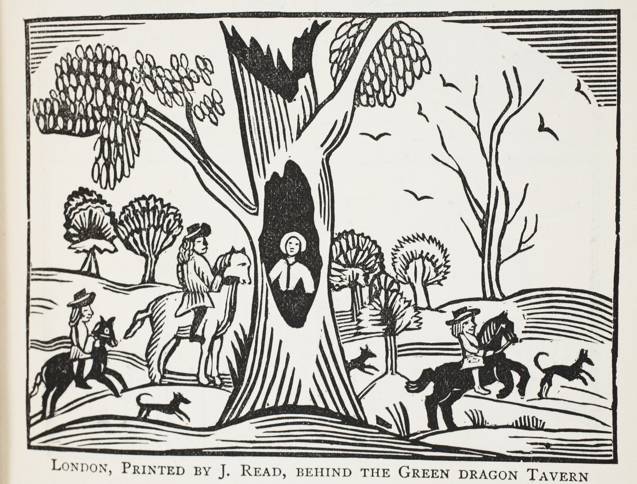 Utrápené dítě v lese aneb Krutý strýc, ilustrace z Kapitoly osmnáctého století od Johna Ashtona, pub. 1882 od English School