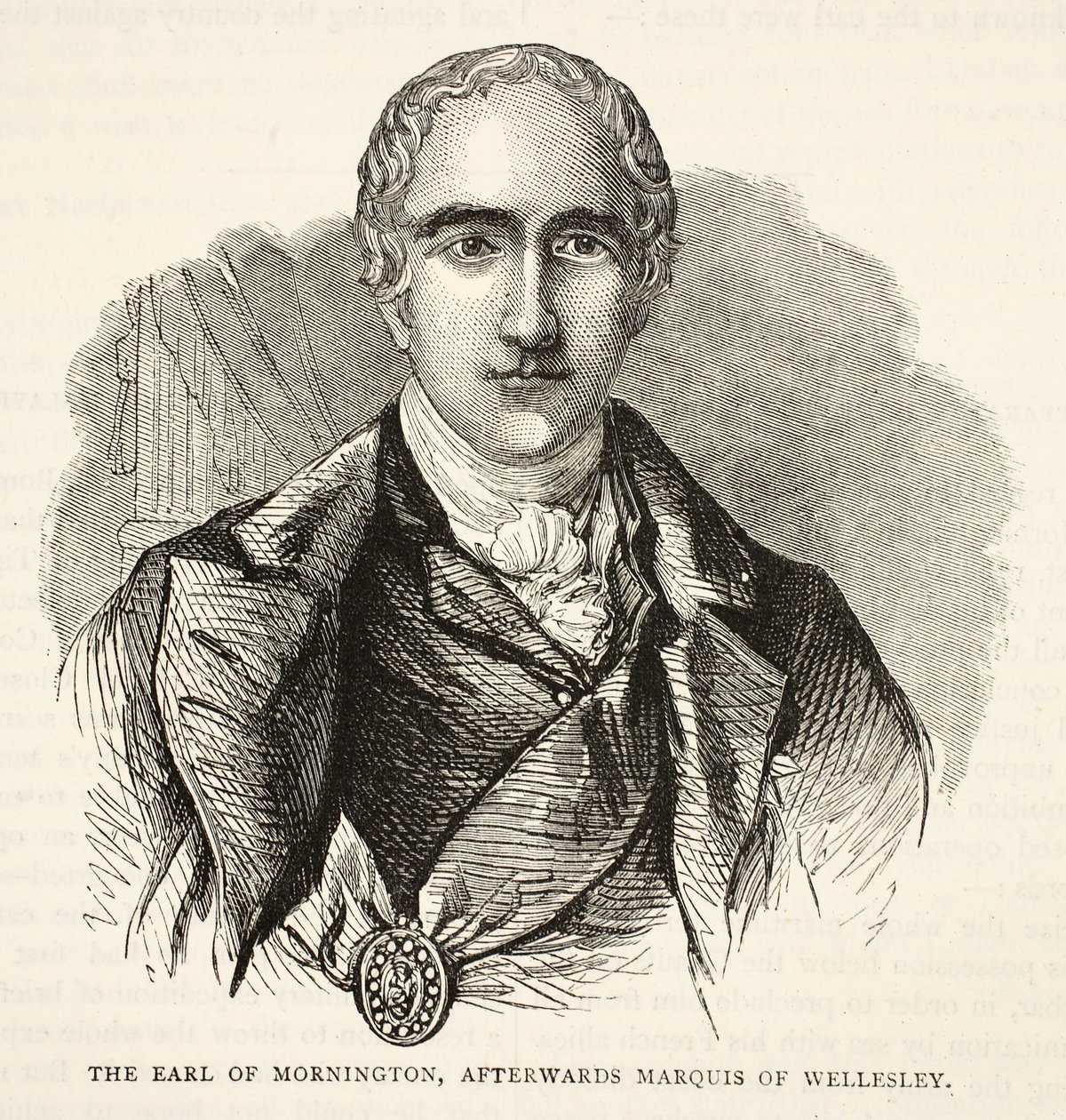 Hrabě z Morningtonu, poté markýz z Wellesley, ilustrace z Cassells Illustrated History of India od Jamese Granta, hospoda. 1879 od English School