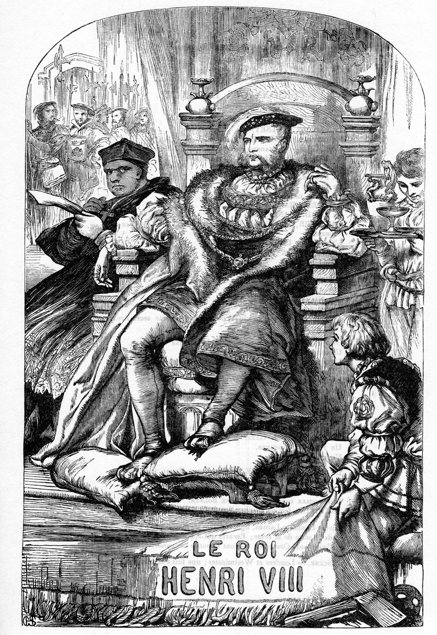 Slavné dějiny života krále Jindřicha Osmého – Ilustrace v „“ Díla dokončená Williamem Shakespearem““ 1866 – Ilustrace a obecná forma tohoto vydání jsou vypůjčeny z Cassellova ilustrovaného Shakespeara, vydaného v Londýně od English School
