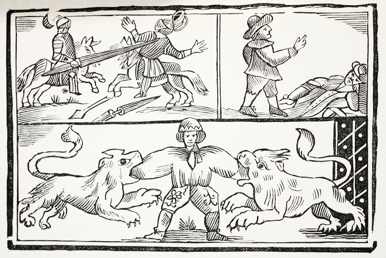 The Famous History of the Valiant London Prentice, ilustrace z knihy Chap-books of the Eighteenth Century od Johna Ashtona, vyd. 1882 od English School