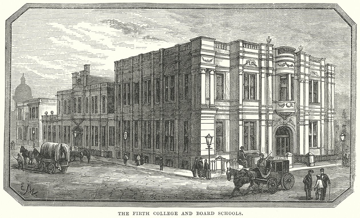Firth College and Board Schools (rytina) od English School