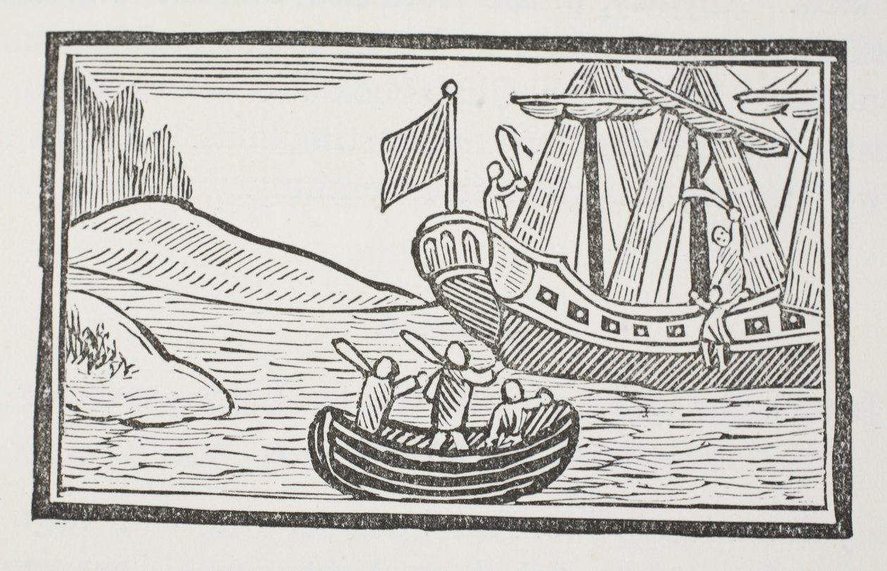 The Foreign Travels of Sir John Mandeville, ilustrace z Chap-books of the Eighteenth Century od Johna Ashtona, pub. 1882 od English School