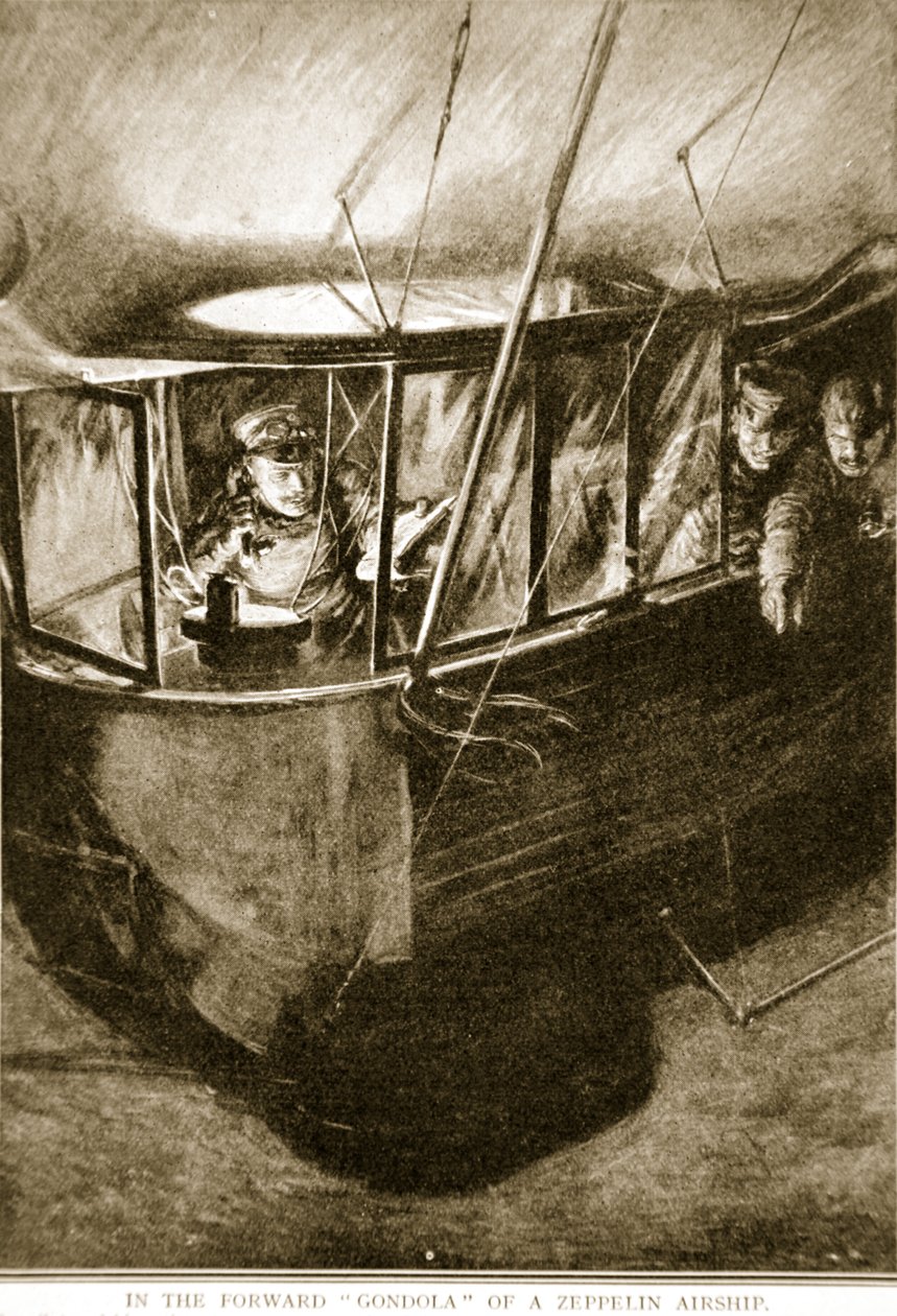 Přední gondola vzducholodi Zeppelin, 1914-19 od English School
