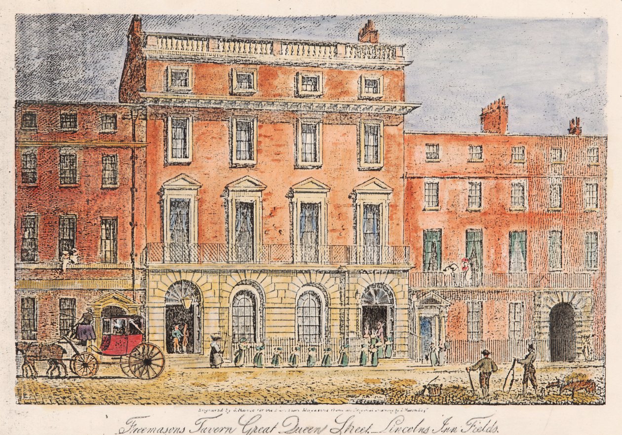 The Freemasons Tavern, 1863 od English School