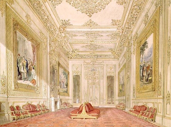 Velká přijímací místnost, hrad Windsor od English School