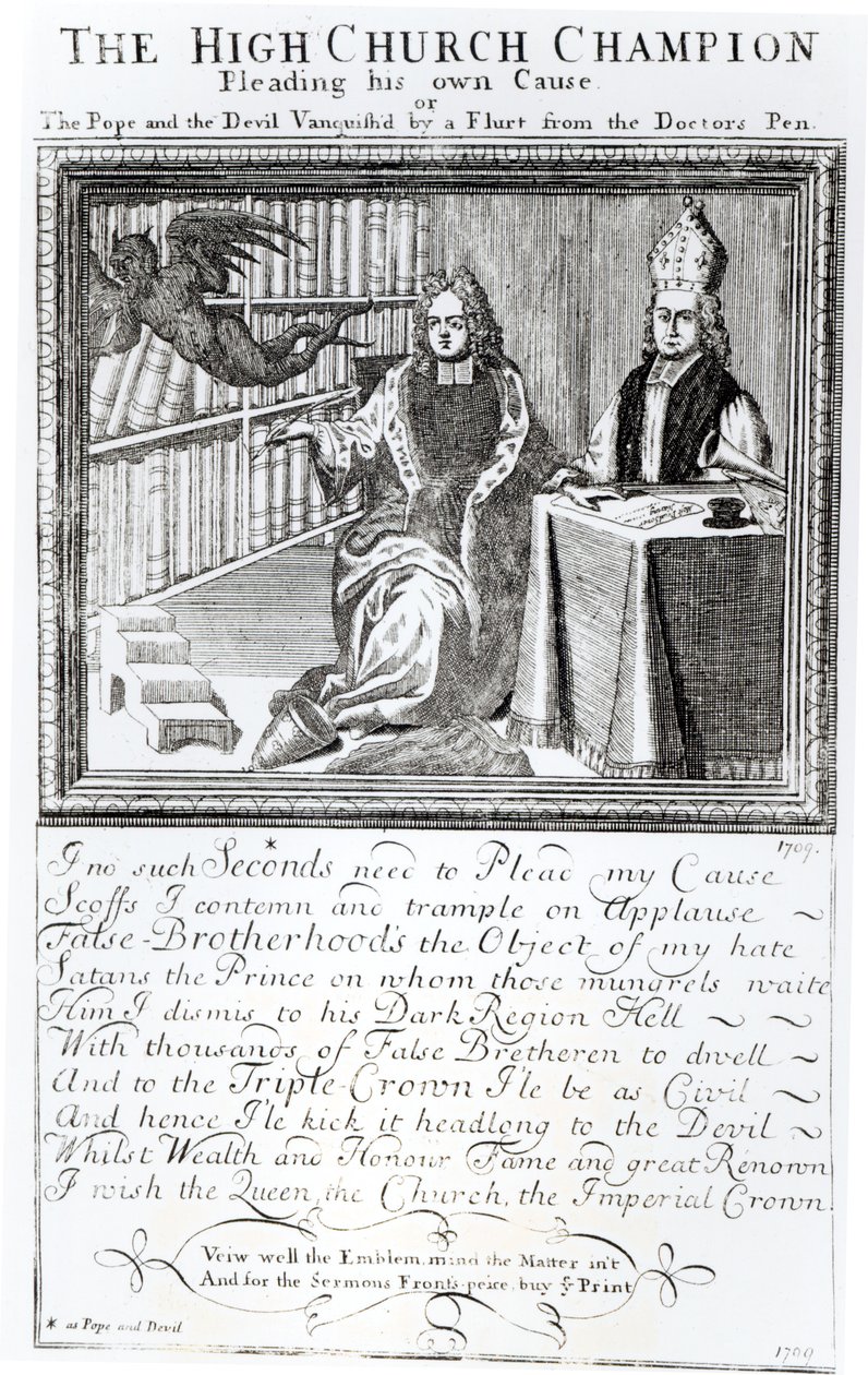 High Church Champion, Pleading his own Cause, 1709 od English School