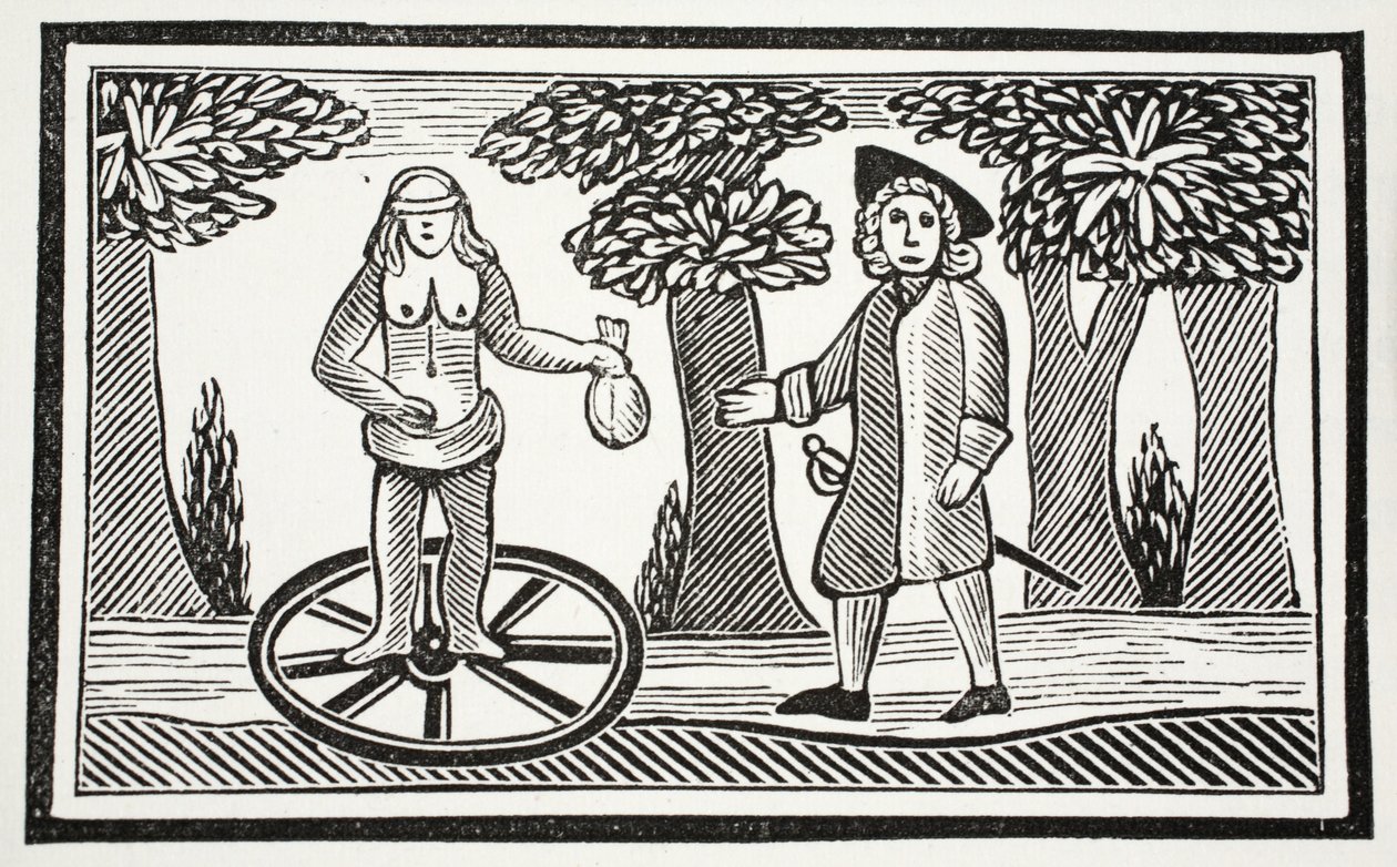 The History of Fortunatus, ilustrace z Chap-books of the Eighteenth Century od Johna Ashtona, pub. 1882 od English School
