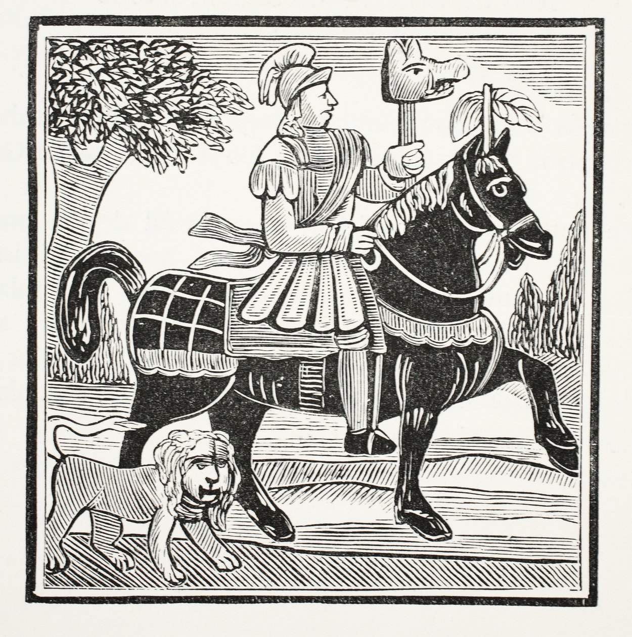The History of Guy, Earl of Warwick, ilustrace z Chap-books of the Eighteenth Century od Johna Ashtona, pub. 1882 od English School