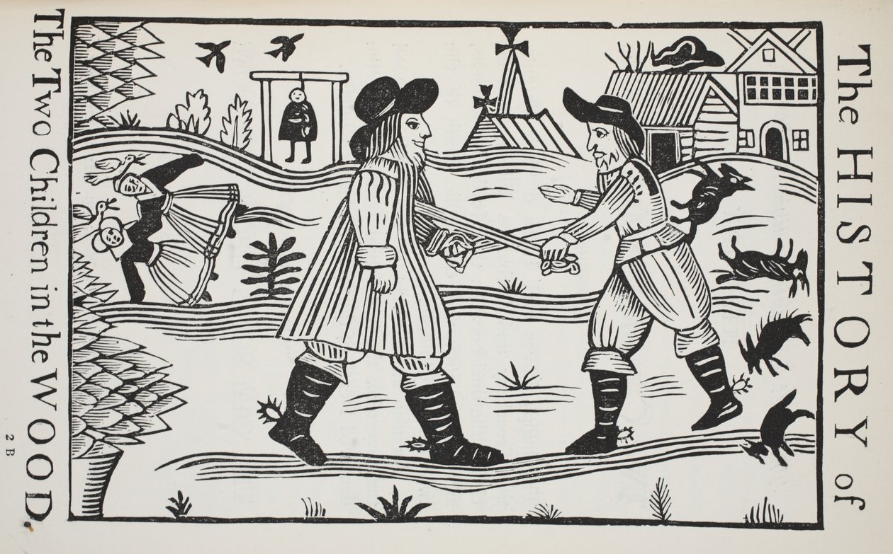 The History of The Two Children in the Wood, ilustrace z knihy Chap-books of the Eighteenth Century od Johna Ashtona, vyd. 1882 od English School
