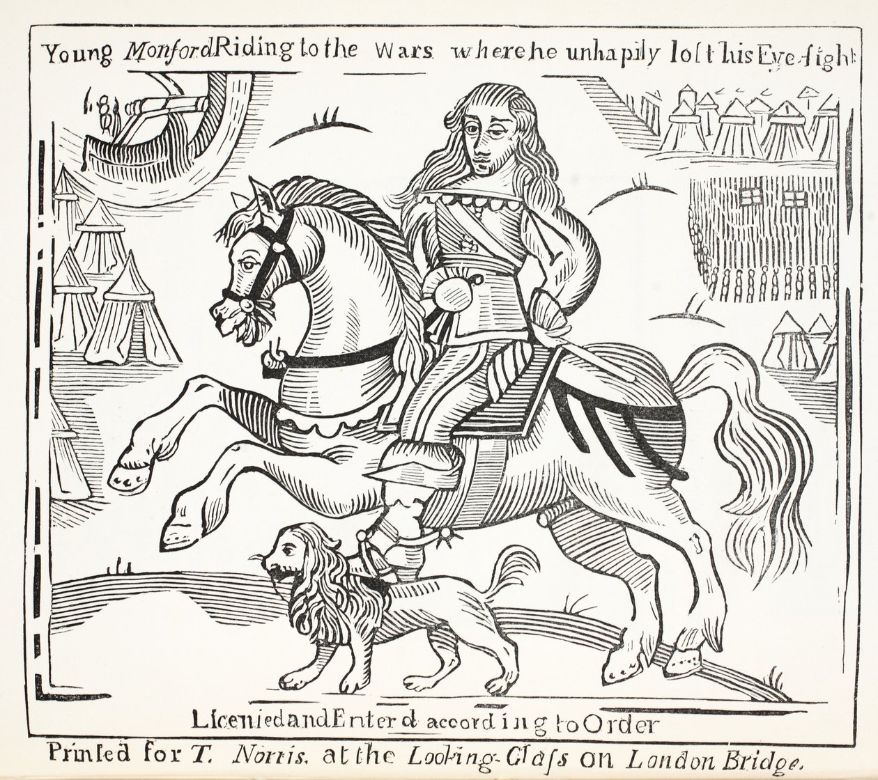 Historie slepého žebráka z Bethnal Green, ilustrace z Kapitoly osmnáctého století od Johna Ashtona, pub. 1882 od English School