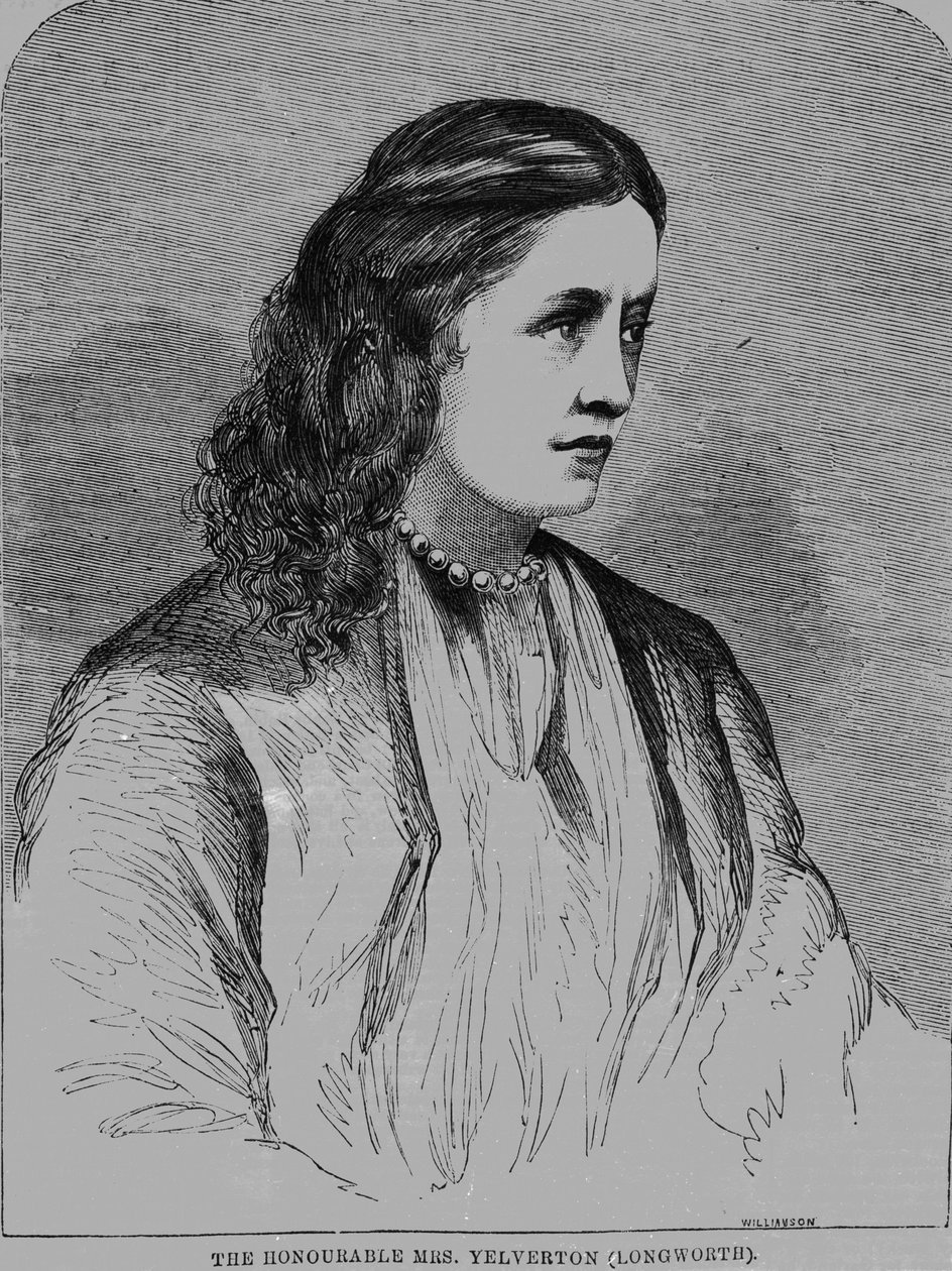 The Hon. Paní Yelverton, ilustrace z ‚Illustrated Sporting News‘, 1861 (novinový papír) od English School